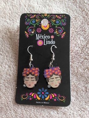 Frida Kahlo Floral Drop Earrings🌺.